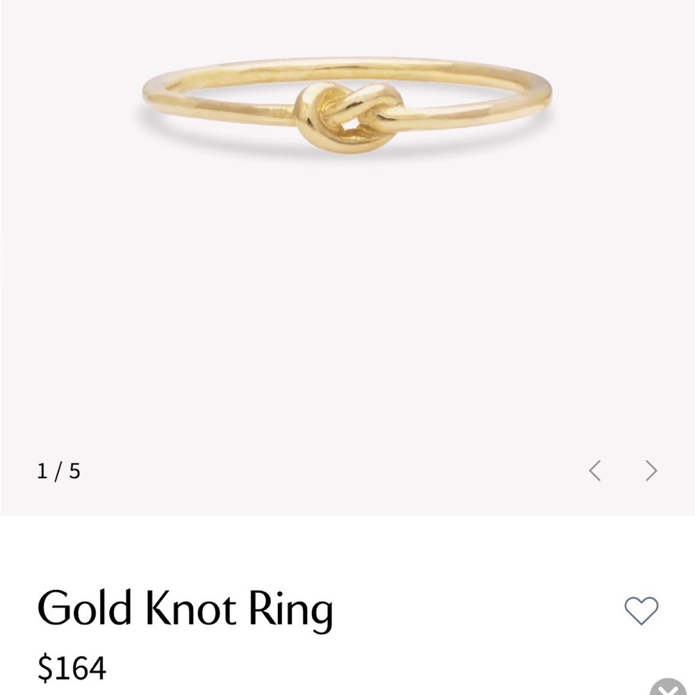 Stone and Strand 10k Gold Knot Ring